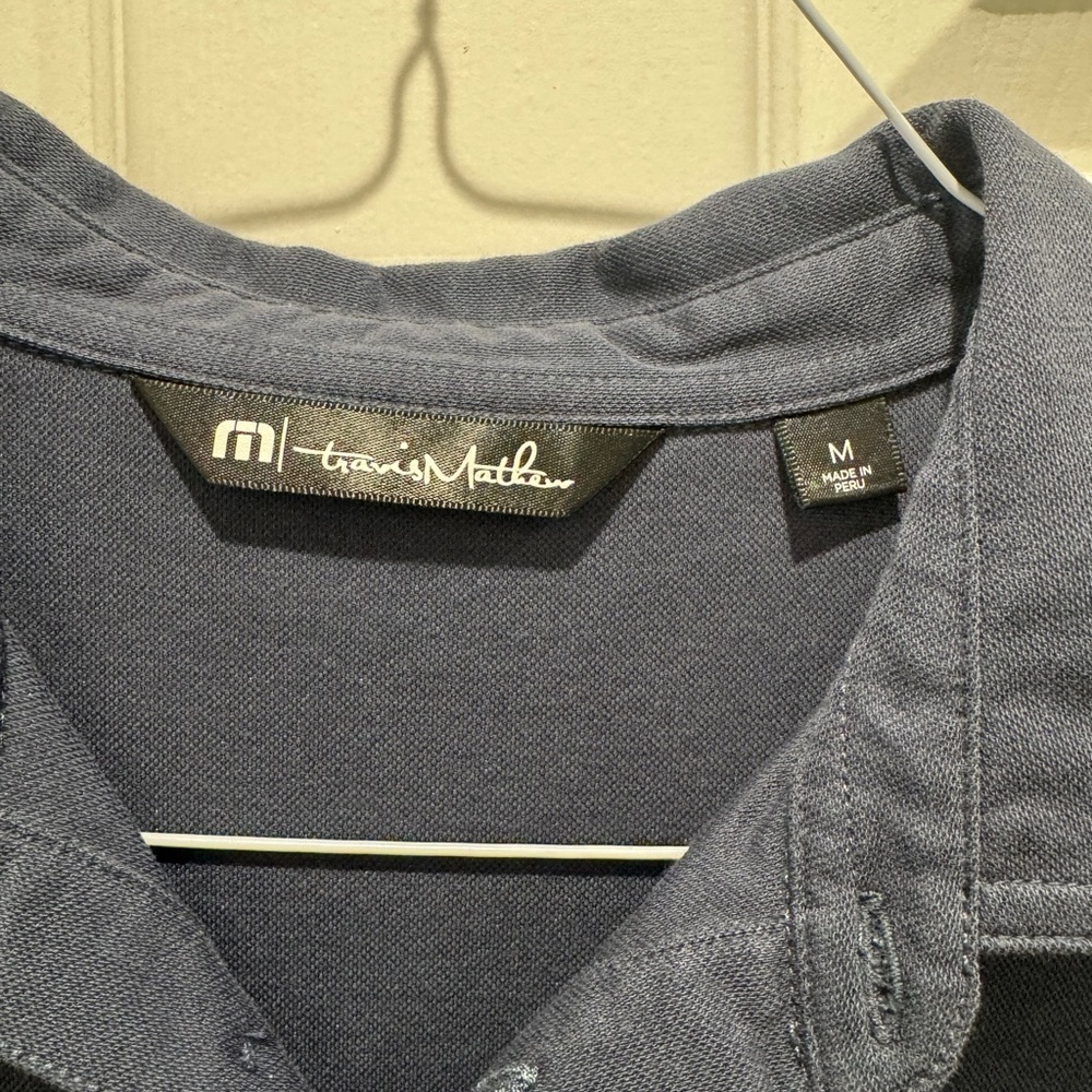 Men's travis Matthew Two-Tone Polo Shirt - Navy and Gray - Picture 2 of 3
